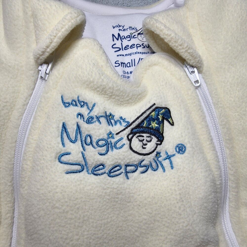 Baby Merlin Magic Sleepsuit Cream Yellow, Small, 3-6 Months, 12-18 Lbs, Boy/Gir